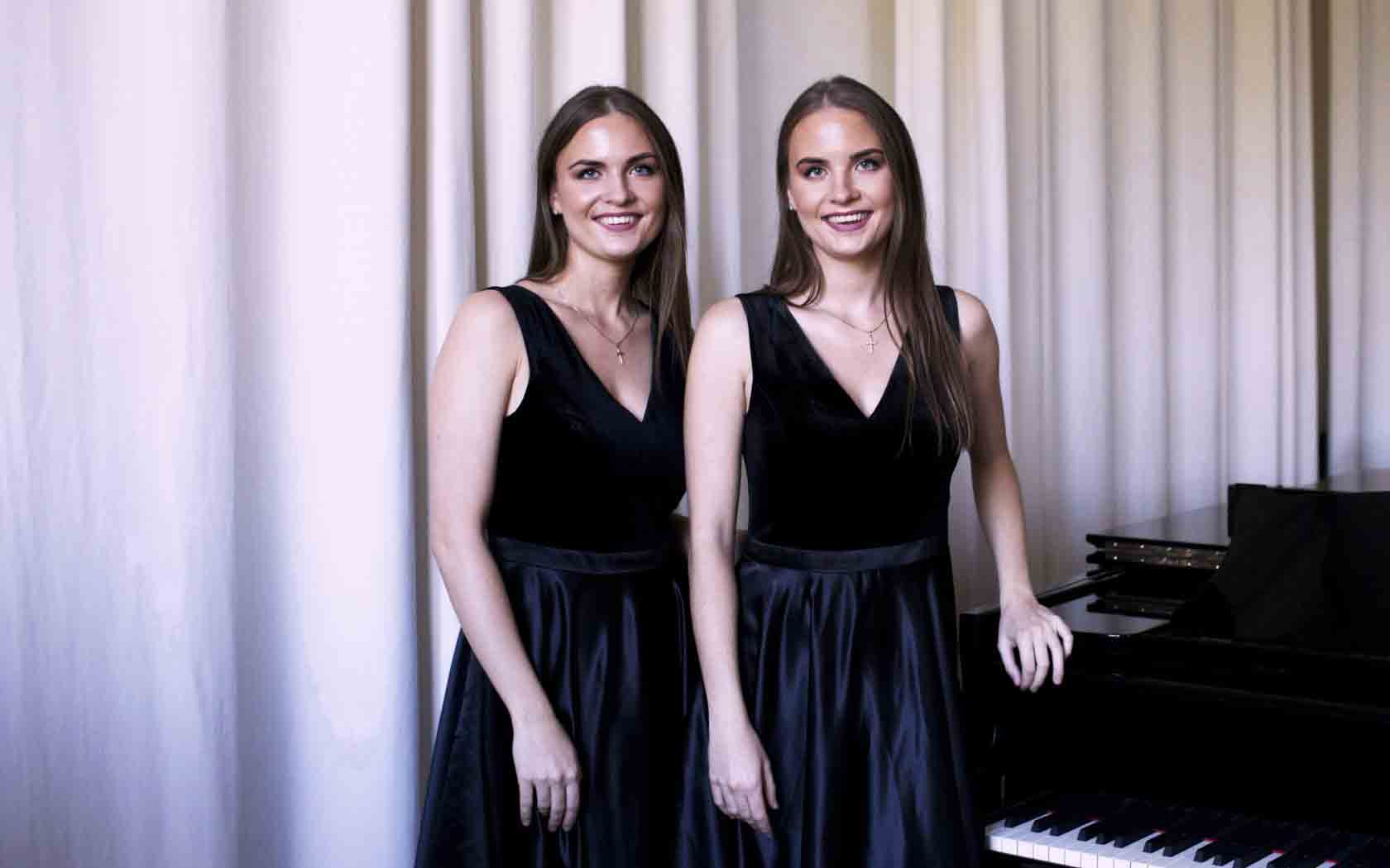 The twin sisters Auguste and Ieva Petkunaite from Lithuania