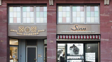 Außenansicht der Sinn Niederlassung am Frankfurter Römerberg in dem preisgekrönten „Haus zum Goldenen Rad“