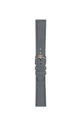 Graues Alcantara-Armband – Frontalansicht mit Band