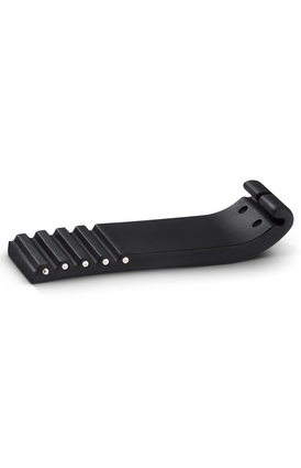 Bracelet en silicone noir pour système de bracelet de plongée DuoFlex – Vue de face avec bracelet