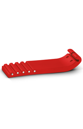 Bracelet en silicone rouge pour système de bracelet de plongée DuoFlex – Vue de face avec bracelet