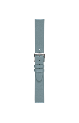 Blaugraues Kalbslederarmband – Frontalansicht mit Band
