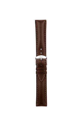 Mocha-coloured cowhide strap with Russia tanning – Front view with strap