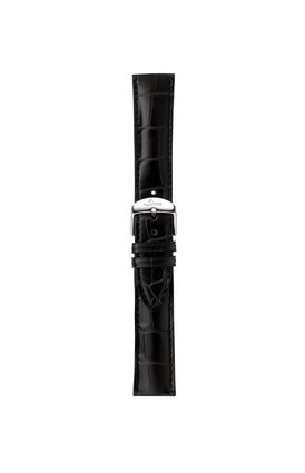 Black alligator leather strap – Front view with strap