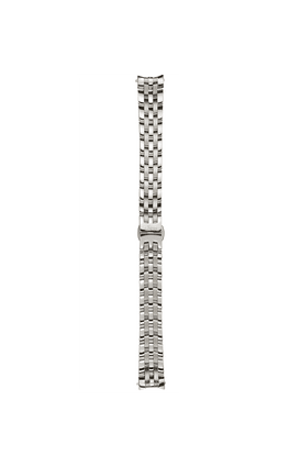 Bracelet massif en acier inoxydable polie et satiné – Vue de face avec bracelet