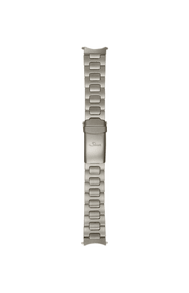 Bracelet massif en titane microbillé – Vue de face avec bracelet