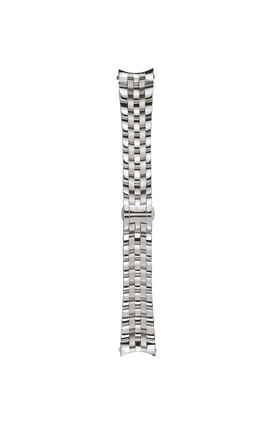 Bracelet massif en acier inoxydable polie et satiné – Vue de face avec bracelet