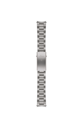 Bracelet massif en acier inoxydable microbillé avec technologie TEGIMENT et réglage fin de la longueur du bracelet – Vue de face avec bracelet