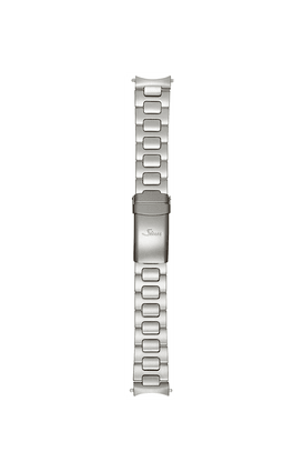 Bracelet massif en acier inoxydable microbillé – Vue de face avec bracelet