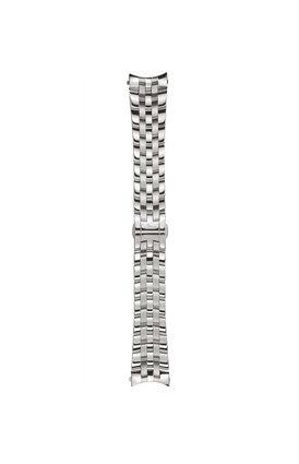 Bracelet massif en acier inoxydable polie et satiné – Vue de face avec bracelet