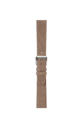 Sand-colored Alcantara strap with quick-adjustment strap system