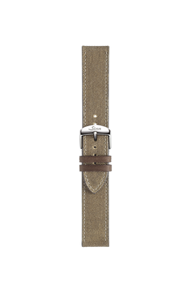 Sand-coloured canvas leather strap