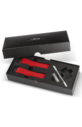 Red DuoFlex diving strap system with black hard coating