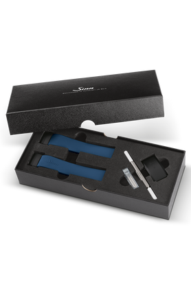 Blue DuoFlex diving strap system with black hard coating