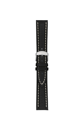 Black cowhide leather strap