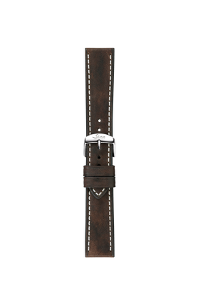 Dunkelbraunes Rindslederarmband in Vintage-Optik