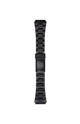 Bracelet massif en acier inoxydable microbillé avec Revêtement Anti-éraflure Noir