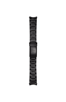 Bracelet massif en acier inoxydable microbillé avec Revêtement Anti-éraflure Noir et boucle déployante de sécurité
