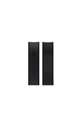Black silicone strap integrated in the case