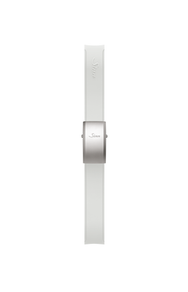 Bracelet en silicone blanc intégré à la boîte – Vue latérale droite