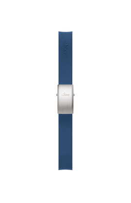 Bracelet en silicone bleu intégré à la boîte – Vue latérale droite