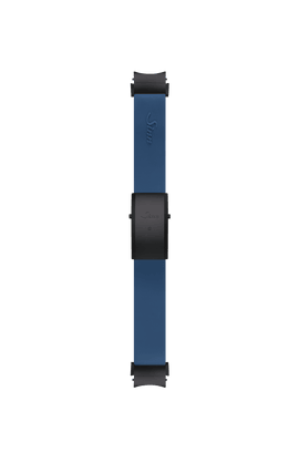 Blue DuoFlex diving strap system with black hard coating – Right side view