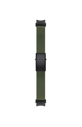 Green DuoFlex diving strap system with black hard coating – Right side view