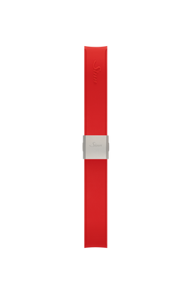 Bracelet en silicone rouge intégré à la boîte – Vue arrière